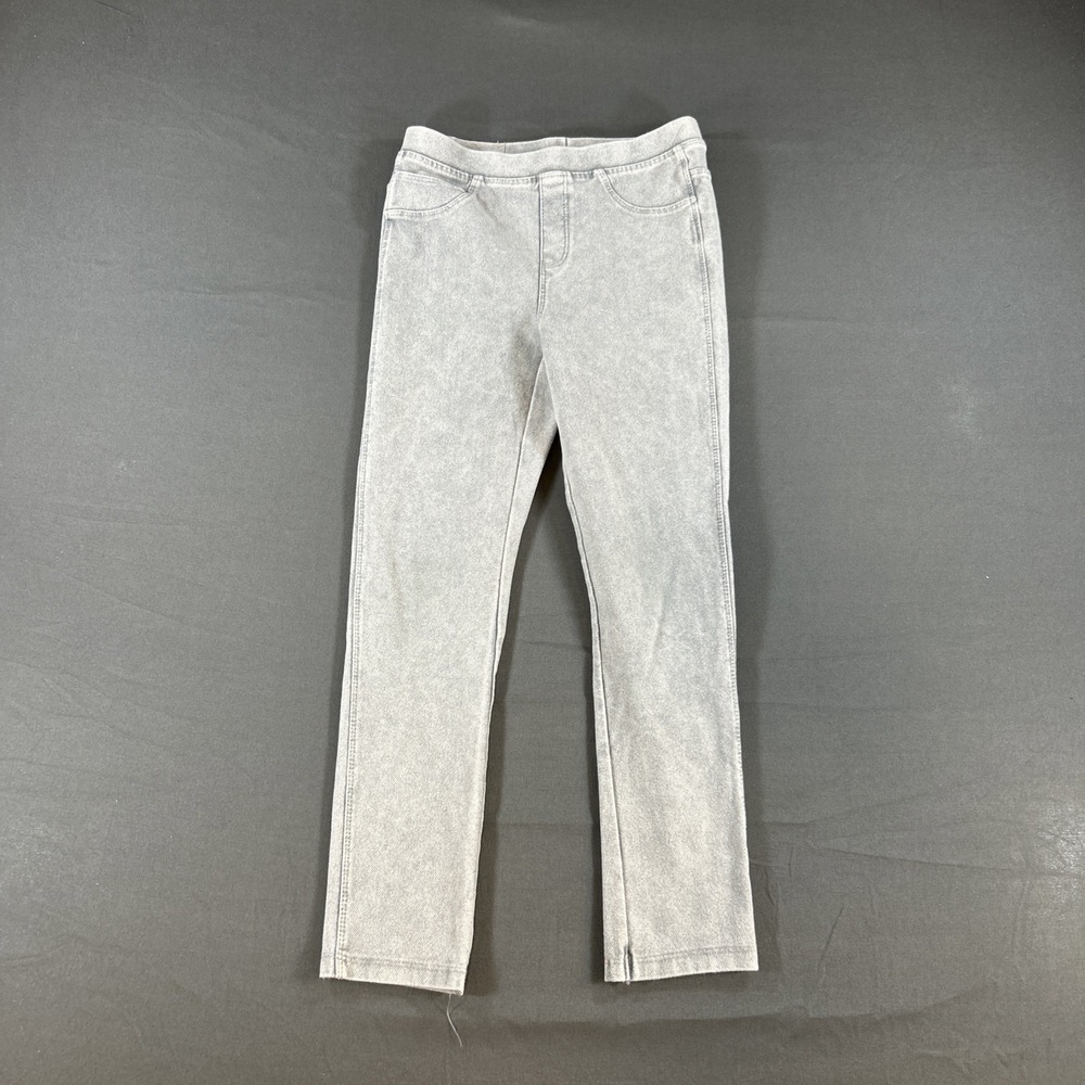 ZARA light gray skinny denim leggings feature a smooth elastic waistband Size 8